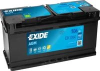EXIDE 106Ah 12V 950A AGM EK1060 AGM Starterbatterie