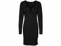 Vero Moda Women's VMRIVA LS Short Dress JRS Kleid, Black, XS