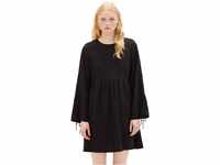 TOM TAILOR Denim Damen 1038142 Mini-Kleid mit Schnürung, 14482-deep Black, XXL