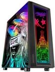 Mars Gaming MC-Art Schwarz, PC Gaming ATX Geh&auml;use, Doppelt Zeichnbar Geh&auml;rtetes