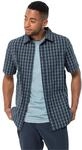 Jack Wolfskin Herren Hot Springs M Shirt Shortsleeve, Night Blue Checks, S EU