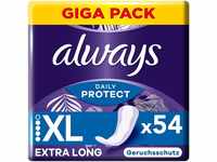 Always Dailies Protect Slipeinlagen Damen, Extra Long (54 Binden) Giga Pack,