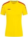 JAKO Damen Trikot Power (Kurzarm), Citro/Rot, 34