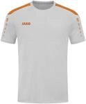 JAKO Damen Trikot Power (Kurzarm), Soft Grey/Neonorange, 36