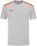 JAKO Kinder Trikot Power (Kurzarm), Soft Grey/Neonorange, 164