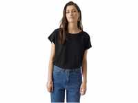 VERO MODA Women's VMMOLLY SS Oversize Calf Dress NOOS T-Shirt, Black, M
