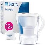 BRITA Wasserfilter Kanne Marella wei&szlig; (2,4l) inkl. 12x MAXTRA PRO Pure Performance