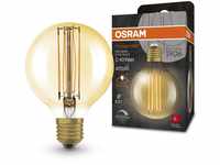 OSRAM Vintage 1906 LED-Lampe mit Gold-Tönung, 5,8W, 470lm, Kugel-Form mit 80mm