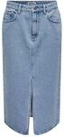 ONLY Damen Midi Jeans Rock ONLBianca 15319268 Light Blue Denim XL