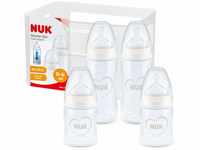 NUK First Choice+ Babyflaschen Starter Set | 0–6 Monate | 4 x Babyflasche mit
