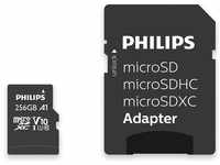 Philips Ultra Speed microSDXC Card 256 GB + SD Adapter UHS-I U1,...