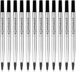 Parker Nachf&uuml;llmine f&uuml;r Rollerball mit mittlerer Spitze | schwarz | 12 St&uuml;ck