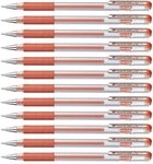 Pentel Tintenroller mit Geltinte, 0,8 mm Lot de 12 Bronze m&eacute;tallis&eacute;