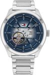 Tommy Hilfiger Automatik-Uhrwerk f&uuml;r Herren mit Silbernes Edelstahlarmband - 1791939