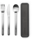 Brabantia - Make & Take Besteck-Set mit Etui - 3er-Set: Messer, L&ouml;ffel & Gabel -