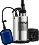 VEVOR Schmutzwasserpumpe 550 W Schmutzwasserpumpe, 158 L/min Tauchpumpe Vakuum