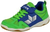 Lico Sport VS Unisex Kinder Hallenturnschuh, Gr&uuml;n/ Blau, 37 EU