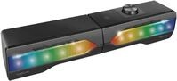 LogiLink Mobile Soundbar mit Party Licht, 2-in-1 Gaming Sound System, Anschluss &uuml;ber