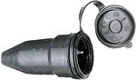 Brennenstuhl Schutzkontakt-Gummikupplung 230V/16A (Schuko Kupplung f&uuml;r den
