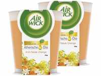 Air Wick Wohlfühl-Duftkerze im Glas Anti-Tabak – Duft: Orange – Enthält