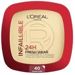 L'Or&eacute;al Paris Wasserfestes Puder Make-up mit hoher Deckkraft, Deckendes Kompaktpuder