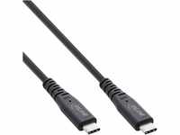 InLine® USB4 Kabel, USB Typ-C Stecker/Stecker, PD 240W, 8K60Hz, TPE schwarz, 1m