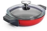 WOLL &ndash; Iron Servierpfanne &Oslash; 18 cm grau mit Deckel & Silikongriffen &ndash; Induktion