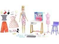 Barbie HDY90 - Modedesigner-Puppe (30,40 cm) & Studio, 25+ Design- und...