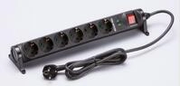 UNITEC Steckdosenleiste 6-Fach mit Schalter 1,4m, schwarz