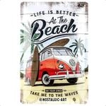 Nostalgic-Art Retro Blechschild, 20 x 30 cm, VW Bulli &ndash; Beach &ndash; Volkswagen Bus