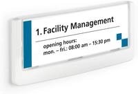 Durable T&uuml;rschild Click Sign, 149 x 52,5 mm, zum Ankleben oder Anschrauben, weiss,