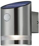 Reality Leuchten LED Solar Au&szlig;enwandleuchte Salta R22231107, Metall Nickel matt,
