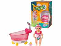 BABY born Minis Badewannen-Spielset mit Minis-Puppe Amy und Ente, 906101 Zapf
