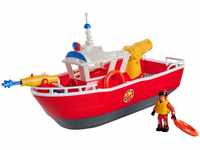 Simba 109252580 - Feuerwehrmann Sam Feuerwehrboot Titan, 32cm, schwimmendes
