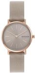 Skagen Damenuhr Signatur Lille, Zweizeiger Uhrwerk, 30mm Rose Gold Recycled Edelstahl