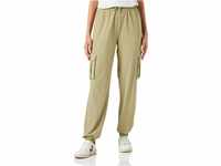 Noisy may Damen Cargo Pants High Waist Stoffhose Tapered Relaxed Fit Paperbag...