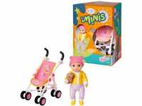 BABY born Minis Kinderwagen-Spielset mit Minis-Puppe Eli und Kuscheltier,...