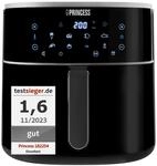 Princess Digitale Hei&szlig;luftfritteuse &ndash; F&uuml;llmenge des Beh&auml;lters variierbar &ndash; 8 L