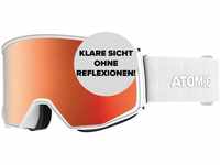 ATOMIC FOUR Q STEREO Skibrille - Weiß - Skibrillen mit großem Sichtfeld -