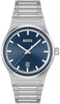 BOSS Analog Quarzuhr f&uuml;r Herren Kollektion Candor mit Silbernes Edelstahlarmband -
