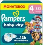 Pampers Baby-Dry Paw Patrol Edition Gr&ouml;&szlig;e 4, 222 Windeln, 9kg-14kg, Bis zu