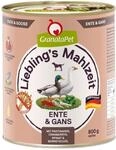 GranataPet Liebling's Mahlzeit Ente & Gans, 6 x 800g, mit Pastinaken
