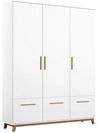 Rauch M&ouml;bel Carlsson Schrank Dreht&uuml;renschrank in Wei&szlig;, Griffe/F&uuml;&szlig;e Eiche...