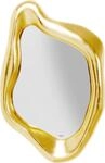 Kare Design Spiegel Hologram, Gold, 119x76x9 cm, Deko Wandspiegel, mit Rahmen,