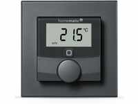 Homematic IP Smart Home Wandthermostat mit Luftfeuchtigkeitssensor, athrazit,