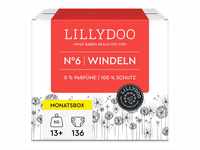 LILLYDOO hautfreundliche Windeln, Größe 6 (13+ kg), Monatsbox (136 Windeln)...
