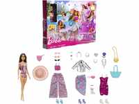 Barbie-Puppe und Mode-Adventskalender, 24 Kleidungsstücke und Accessoires wie