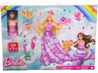 Barbie Dreamtopia Märchen-Adventskalender mit Puppe und 24 Überraschungen wie