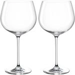 LEONARDO HOME Il Mondo Gin Tonic Gl&auml;ser 2er Set - Bauchiges Glas aus Kristallglas,