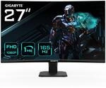 Gigabyte GS27F 27" FHD Gaming Monitor - 1920 x 1080, 165Hz, 1ms, 300 cd/m&sup2;, FreeSync
